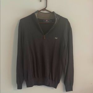 Vineyard Vines Gray Zip Up Sweater